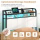 Twin/Full/Queen/King Size Bed Frame with LED Light and Charging Station - Gallery View 9 of 10