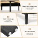 Sturdy inclined legs and middle metal support provide stability for the gray velvet twin/full/queen bed frame.