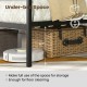 Twin/Full/Queen size metal canopy bed frame with 12.5" under-bed clearance for storage and easy floor cleaning.