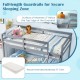 Twin over full bunk bed frame in gray with full-length guardrails and integrated ladder for secure sleeping.