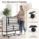 Folding twin size bed with 5-inch gel memory foam mattress and 4 wheels, ideal for guest rooms and easy storage.