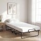 Twin size folding bed with a 5-inch gel memory foam mattress and sturdy metal frame, perfect for guest rooms.