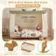 Twin size wooden bed frame with removable tent, antler theme, and protective side rails for cozy children's sleep space.