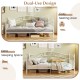 Twin size metal daybed frame in white, showcasing cozy seating and extra sleeping space with heart-shaped decor.