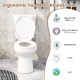 Ergonomic two-piece round toilet with 17.5" ADA height seat, water-saving flush, and stain-resistant ceramic for easy.