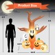 8 feet Halloween inflatable dead tree with LED lights, featuring pumpkins and ghosts, perfect for outdoor decoration.