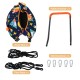 Convertible trampoline and swing set with upholstered handrail, includes safety handrail and elastic mat for kids' fun.