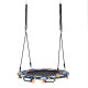 Convertible trampoline and swing set with upholstered handrail, designed for indoor and outdoor fun for kids aged 3+.