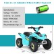Blue 6V Kids Electric ATV ride-on toy with four wear-resistant wheels, designed for indoor and outdoor fun.