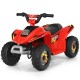 Red 6V kids electric ATV ride-on toy with four durable wheels, designed for various terrains and comfortable seating.