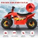 Red 6V kids electric ATV ride-on toy with four durable wheels, rechargeable battery, and ASTM certification for safe.