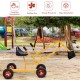 Heavy duty kid ride-on 4-wheel excavator sand digger with sturdy steel frame and all-terrain wheels for outdoor fun.