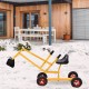 Heavy duty kid ride-on 4-wheel excavator sand digger featuring a 360° rotatable seat, ideal for snow and outdoor.