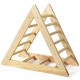 Wooden triangle climber for toddlers made of pine, featuring a sturdy design for safe step training and skill.