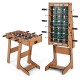Foldable table football with durable handle, scoreboard, and two footballs, perfect for parties and group activities.