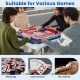 35-inch folding mahjong table with cup holders, featuring a smooth felt surface for four players, ideal for home and.