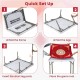 Folding 35-inch mahjong table with cup holders, featuring a smooth felt surface, ideal for four players, for home or.