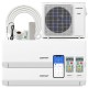 UltrEco Series 18000 BTU mini split air conditioner with heat pump, WiFi enabled, for efficient multi-zone cooling and.