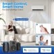 Ultra-Quiet Inverter Mini Split AC with remote and voice control, ideal for large rooms up to 750 sq.ft.