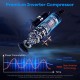 Premium inverter compressor showcasing advanced technology for efficient cooling and heating in large rooms up to 750.