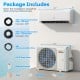 Ultra-Quiet Inverter Mini Split AC unit with 22 SEER2, R32 refrigerant, designed for large rooms up to 750 sq.ft.