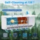 Ultra-Quiet Inverter Mini Split AC with self-cleaning feature and washable filters for efficient cooling and heating.