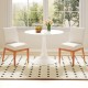 Beige upholstered dining chairs set of 2 with rubber wood legs, perfect for dining rooms or restaurants.