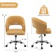 Upholstered swivel office chair with adjustable height, hollow out back, and ergonomic design for comfort and support.
