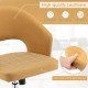 Upholstered swivel office chair showcasing breathable leathaire fabric and high-resilience padded sponge for ergonomic.