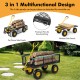 Utility garden wagon with removable side panels, 900/1200 lbs capacity, ideal for transporting logs and heavy items.