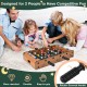 Mini foosball table for 2 players with textured grips, 4 steel rods, and 12 keepers for competitive fun at home or.
