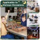Mini foosball table with 4 steel rods and textured hand grips, perfect for family game nights and parties.