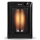 Portable electric quartz space heater with remote control, 1500W, digital display, and safety features for efficient.