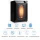 Portable electric quartz space heater with remote control, 1500W, 4 heating elements, and 12-hour timer for efficient.