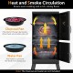Vertical 2-tier outdoor barbeque grill showing charcoal and water pans for enhanced heat and smoke circulation.