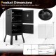 Vertical 2-tier outdoor barbeque grill with temperature gauge, featuring removable cooking grates and lockable doors.