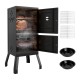 Vertical outdoor barbeque grill showcasing dual cooking grates and elevated legs for stability during outdoor cooking.