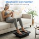 Vibration plate exercise machine in black, featuring a comfortable rubber surface and Bluetooth connection for workouts.