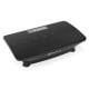 Vibration plate exercise machine in black with gravity sensor, 10 speed levels, and non-slip surface for home workouts.