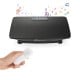 Vibration plate exercise machine in black with remote control, featuring 10 speed levels for personalized workouts.