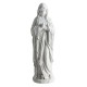Virgin Mary statue 29.5 inches tall in gray, made from magnesium oxide, ideal for outdoor religious decor.