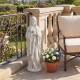 29.5-inch Virgin Mary statue in gray, made from magnesium oxide, perfect for outdoor religious decoration.
