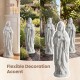 Virgin Mary statue 29.5 inches tall in gray, made from magnesium oxide, ideal for garden or patio decoration.