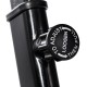 Close-up of the adjustable seat height knob on the Indoor Exercise Bike, designed for user comfort and customization.