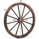 30-inch decorative vintage wood wagon wheel made of Chinese fir, featuring a smooth surface and retro bohemian style.