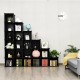 30-cube portable closet wardrobe cabinet in black, showcasing unique design and ample storage for home organization.