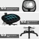 Adjustable height mid back mesh drafting office chair with breathable mesh back and ergonomic lumbar support for.
