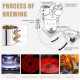 5-gallon stainless steel and copper alcohol distiller with cooling pot and thermometer for DIY whisky brewing.