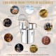 Stainless steel 5/10 Gal alcohol distiller with thermometer for brewing whisky, wine, and other spirits at home.