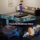 Walking pad with remote control, 300 lbs capacity, 2.25 HP motor, and low noise operation for home workouts.